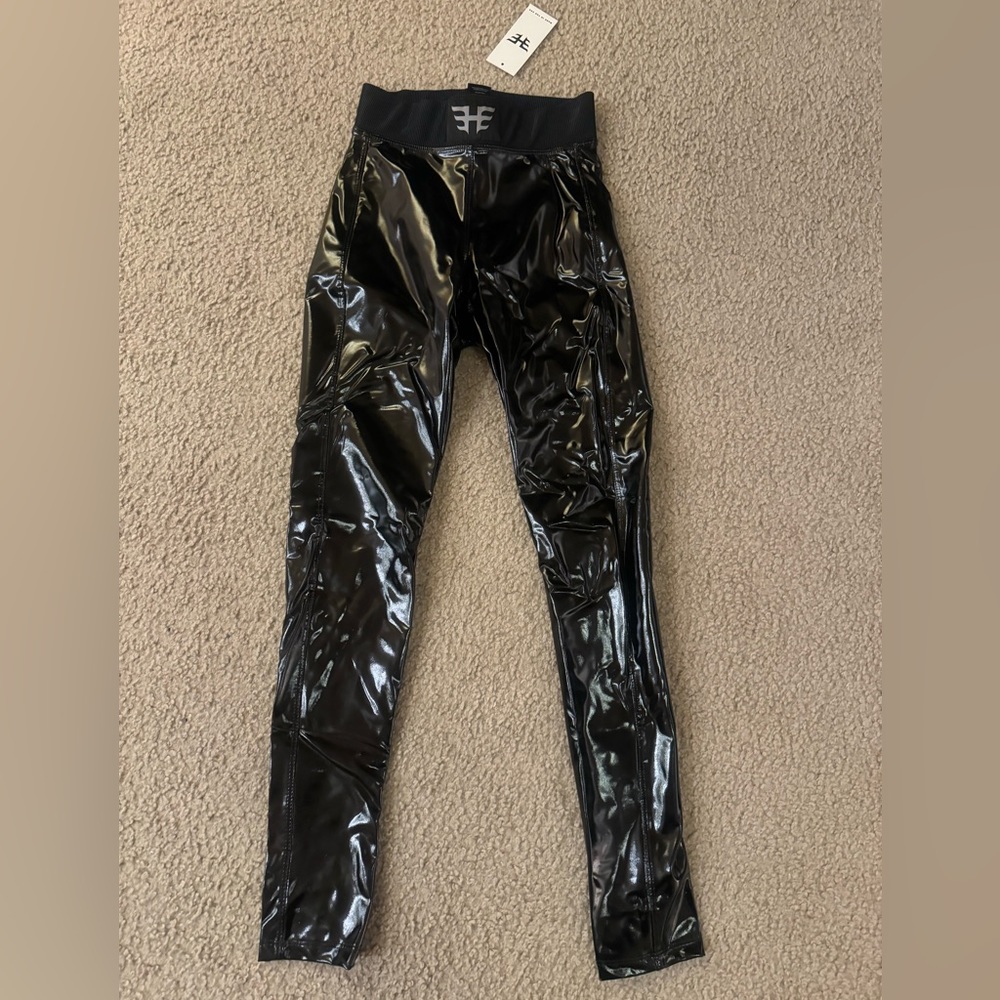 NWT Heroine Sport Downtown Legging Black Patent Size XS
